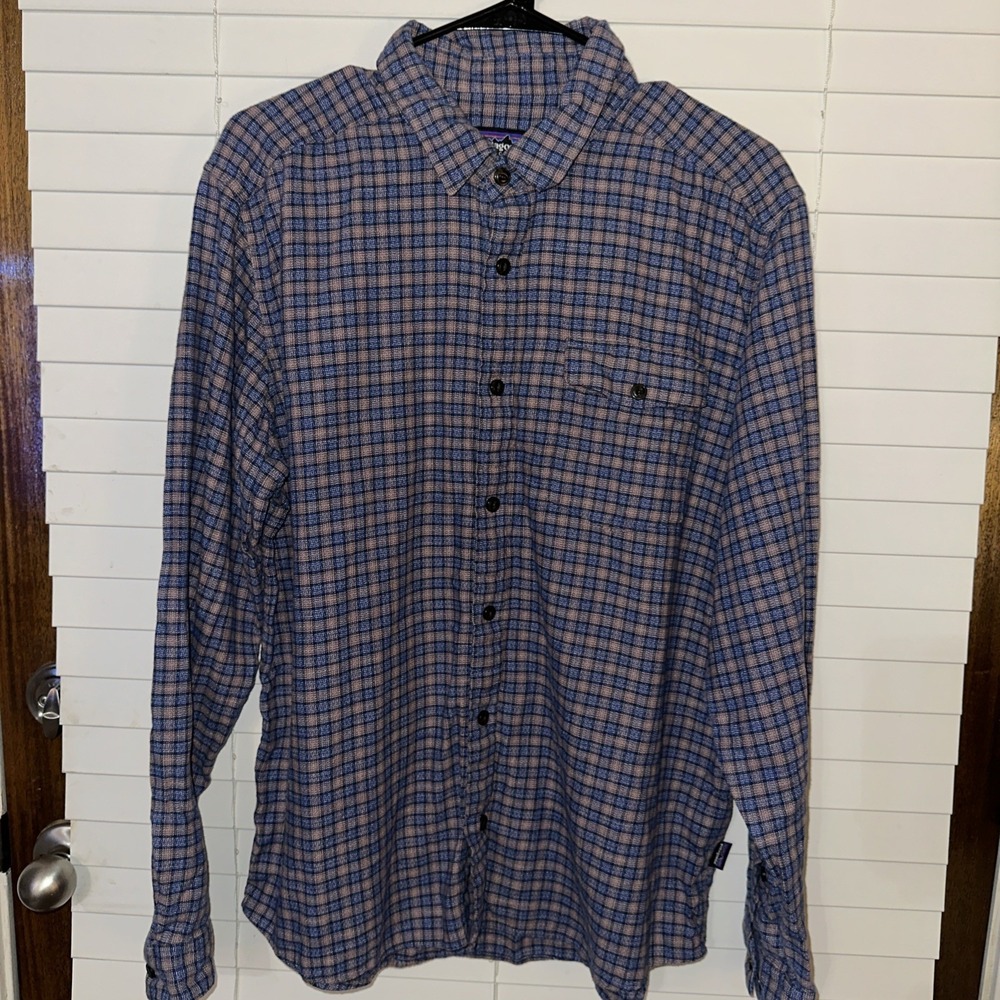 Patagonia Flannel Long Sleeve Organic Cotton Button Up Shirt Mens Large